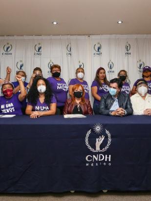 CNDH y Ni Una Menos firman convenio de colaboración para fortalecer y agilizar la atención a víctimas 