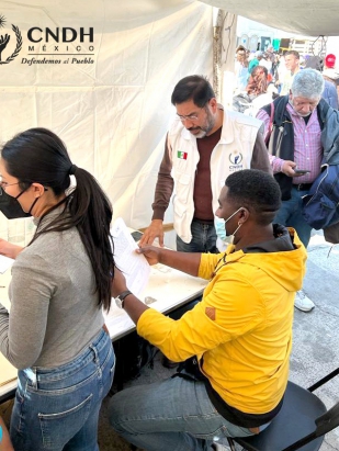 CNDH celebra el acuerdo realizado entre la Caravana Migrante y la SEGOB a fin de apoyar a los integrantes del contingente