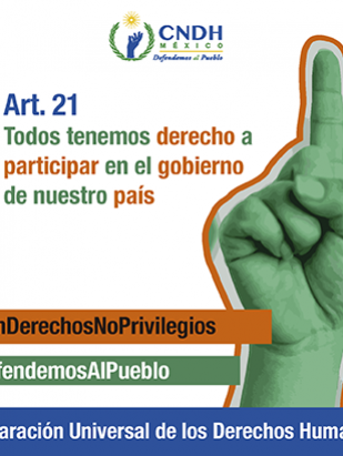 Todos tenemos derecho a participar en el gobierno de nuestro país