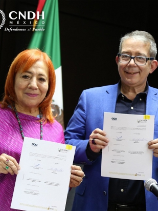 CNDH y SPR firman convenio de colaboración
