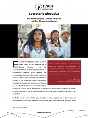 Día Mundial de la Cultura Africana  y de los Afrodescendientes