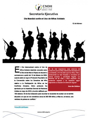 Día Mundial contra el Uso de Niños Soldado