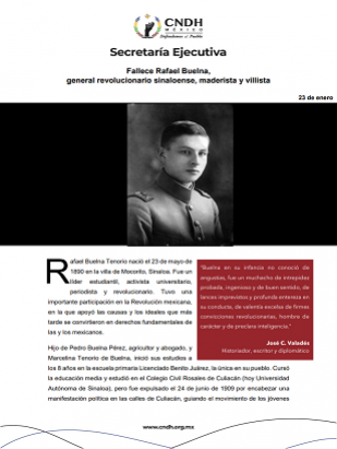 Fallece Rafael Buelna, general revolucionario sinaloense, maderista y villista