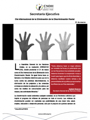 Día Internacional de la Eliminación de la Discriminación Racial