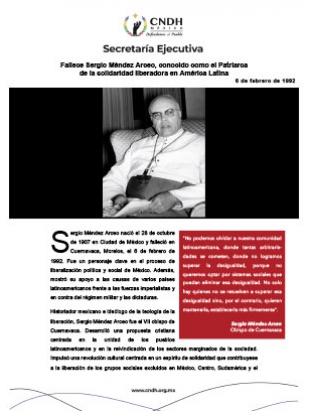 Fallece Sergio Méndez Arceo, conocido como el Patriarca de la solidaridad liberadora en América Latina