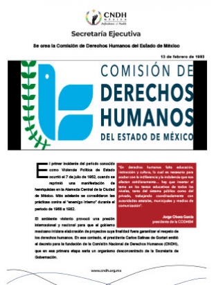 Se crea la Comisión de Derechos Humanos del Estado de México