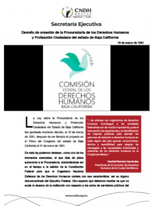 Decreto de creación de la Procuraduría de los Derechos Humanos y Protección Ciudadana del estado de Baja California