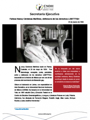 Fallece Nancy Cárdenas Martínez, defensora de los derechos LGBTTTIQ+