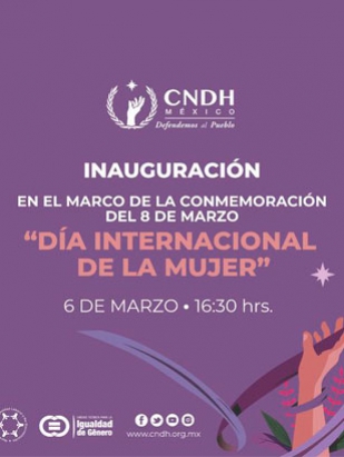 Sigue la transmisión en vivo del evento inaugural de jornada de actividades en conmemoración del 8M por el Día Internacional De La Mujer