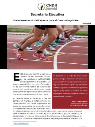 Día Internacional del Deporte para el Desarrollo y la Paz