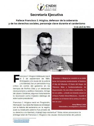 Fallece Francisco J. Múgica, defensor de la soberanía y de los derechos sociales, personaje clave durante el cardenismo