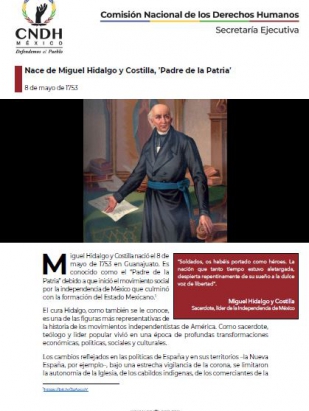 Nace de Miguel Hidalgo y Costilla, ’Padre de la Patria’