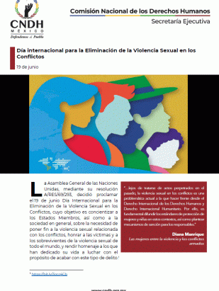 Día internacional para la Eliminación de la Violencia Sexual en los Conflictos