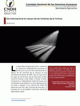 Día Internacional en Apoyo de las Víctimas de la Tortura