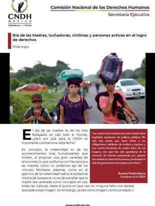 Día de las Madres, luchadoras, víctimas y personas activas en el logro de derechos