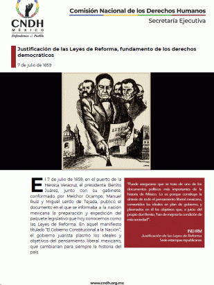 Justificación de las Leyes de Reforma, fundamento de los derechos democráticos