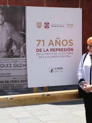 El Gobierno de la CDMX cumple con la Recomendación General 46/2022 de la CNDH, y devela placa por el 71 aniversario de la represión del Movimiento Henriquista en la Alameda de la capital del país  