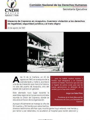 Masacre de Copreros en Acapulco, Guerrero: violación a los derechos de legalidad, seguridad jurídica y al trato digno