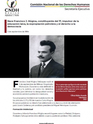 Nace Francisco J. Múgica, constituyente del 17, impulsor de la educación laica, la expropiación petrolera y el derecho a la democracia