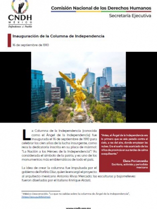 Inauguración de la Columna de Independencia