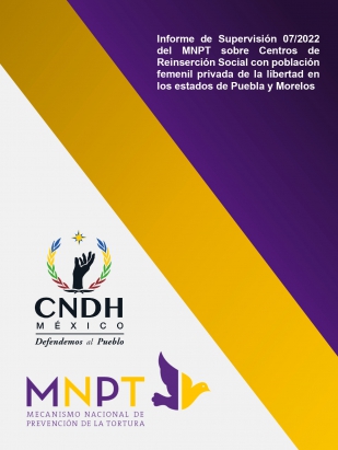 Informe de Supervisión 07/2022 del MNPT sobre Centros de Reinserción Social con población femenil privada de la libertad en los estados de Puebla y Morelos