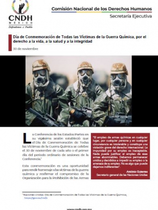 Día de Conmemoración de Todas las Víctimas de la Guerra Química, por el derecho a la vida, a la salud y a la integridad