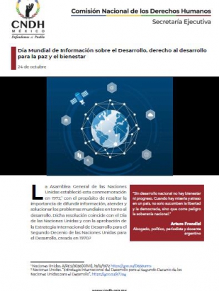 Día Mundial de Información sobre el Desarrollo, derecho al desarrollo para la paz y el bienestar