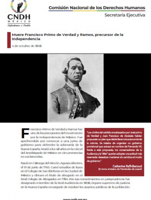 Muere Francisco Primo de Verdad y Ramos, precursor de la Independencia