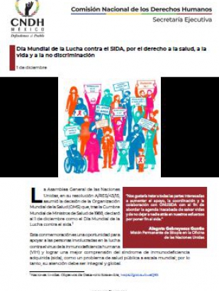 Día Mundial de la Lucha contra el SIDA, por el derecho a la salud, a la vida y a la no discriminación