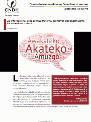 Día Internacional de la Lengua Materna, promover el multilingüismo y la diversidad cultural