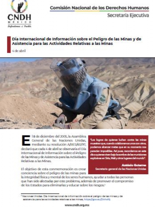 Día Internacional de Información sobre el Peligro de las Minas y de Asistencia para las Actividades Relativas a las Minas