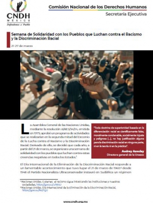 Semana de Solidaridad con los Pueblos que Luchan contra el Racismo y la Discriminación Racial