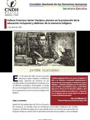 Fallece Francisco Javier Clavijero, pionero en la promoción de la educación incluyente y defensor de la memoria indígena