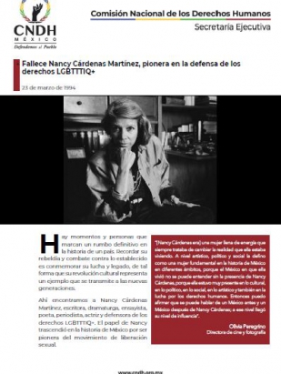 Fallece Nancy Cárdenas Martínez, pionera en la defensa de los derechos LGBTTTIQ+
