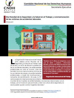 Día Mundial de la Seguridad y la Salud en el Trabajo y conmemoración de las víctimas de accidentes laborales
