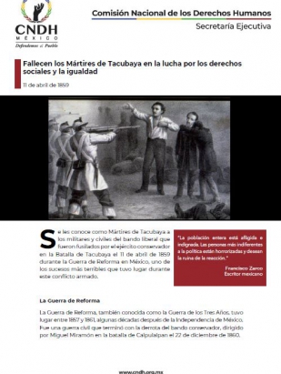 Fallecen los Mártires de Tacubaya en la lucha por los derechos sociales y la igualdad