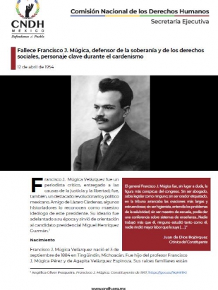 Fallece Francisco J. Múgica, defensor de la soberanía y de los derechos sociales, personaje clave durante el cardenismo