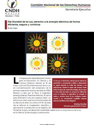 Día Mundial de la Luz, derecho a la energía eléctrica de forma eficiente, segura y continua