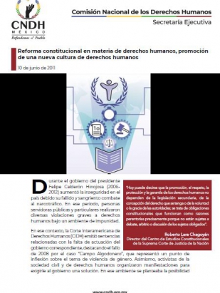 Reforma constitucional en materia de derechos humanos, promoción de una nueva cultura de derechos humanos