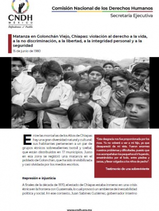 Matanza en Golonchán Viejo, Chiapas: violación al derecho a la vida, a la no discriminación, a la libertad, a la integridad personal y a la seguridad