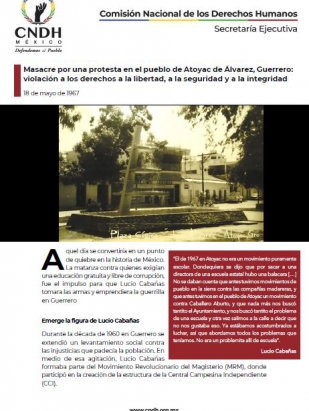 Masacre por una protesta en el pueblo de Atoyac de Álvarez, Guerrero: violación a los derechos a la libertad, a la seguridad y a la integridad