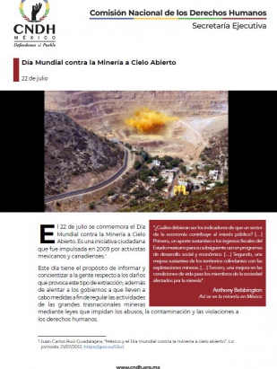 Día Mundial contra la Minería a Cielo Abierto