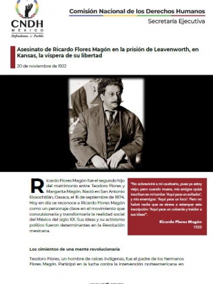 Asesinato de Ricardo Flores Magón en la prisión de Leavenworth, en Kansas, la víspera de su libertad