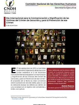 Día Internacional para la Conmemoración y Dignificación de las Víctimas del Crimen de Genocidio y para la Prevención de ese Crimen
