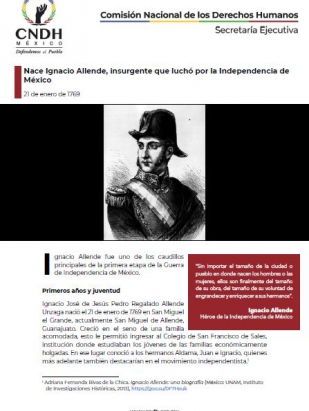 Nace Ignacio Allende, insurgente que luchó por la Independencia de México