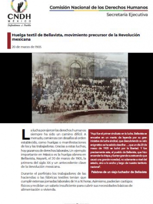 Huelga textil de Bellavista, movimiento precursor de la Revolución mexicana