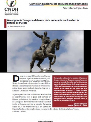 Nace Ignacio Zaragoza, defensor de la soberanía nacional en la Batalla de Puebla