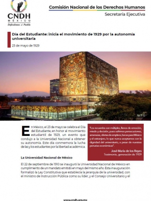 Día del Estudiante: inicia el movimiento de 1929 por la autonomía universitaria