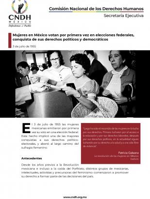 Mujeres en México votan por primera vez en elecciones federales,  conquista de sus derechos políticos y democráticos