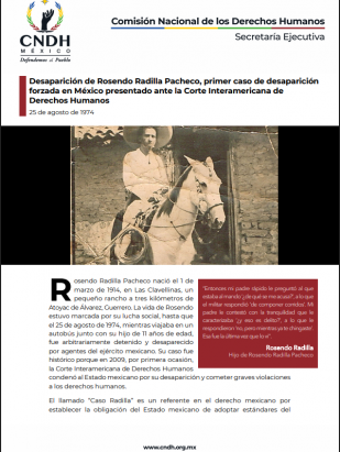 Desaparición de Rosendo Radilla Pacheco, primer caso de desaparición forzada en México presentado ante la Corte Interamericana de Derechos Humanos